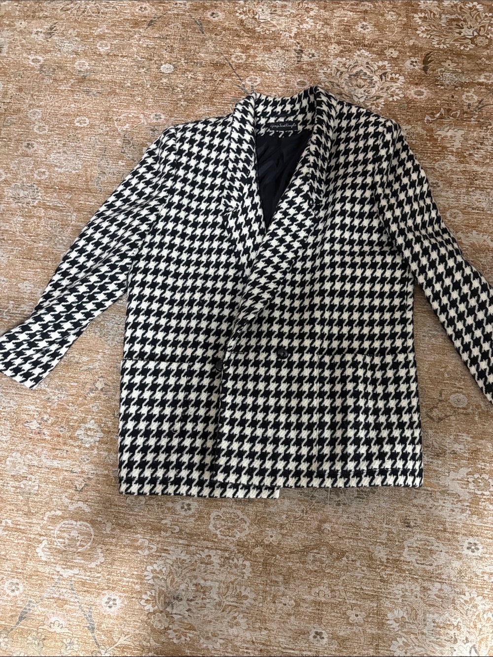 Black & White Houndstooth Blazer
